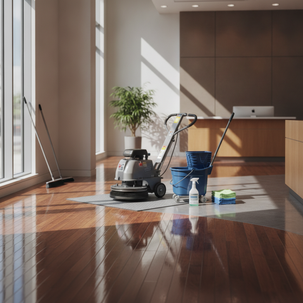 Floor Care Maintenance - No Face and No Text