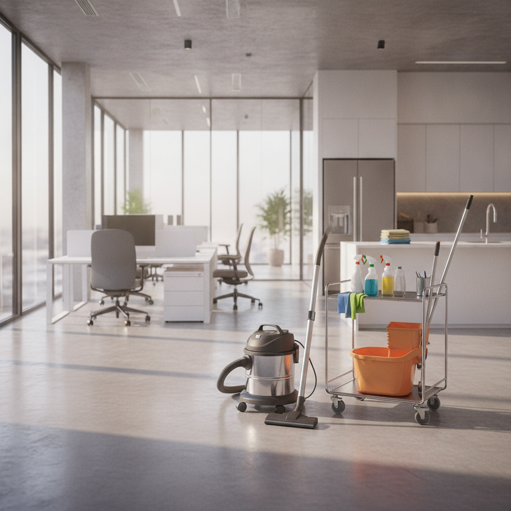 Office and Commercial Cleaning Service - No Face and No Text
