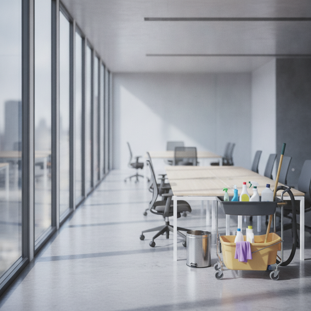 Commercial and Office Cleaning Service - No Face and No Text