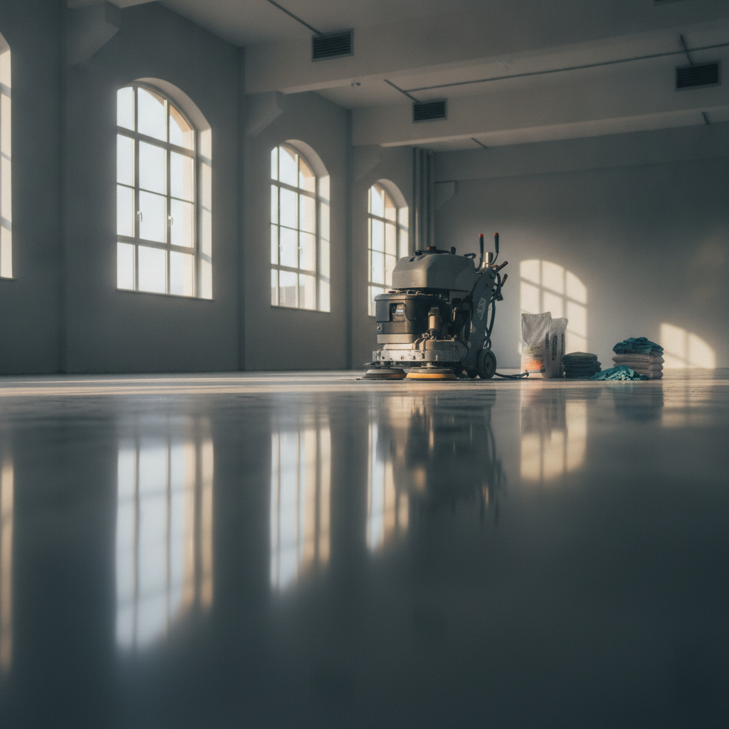 Floor Polishing Service - No Face and No Text